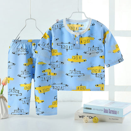 New Summer Children's Pajamas, Cotton Silk