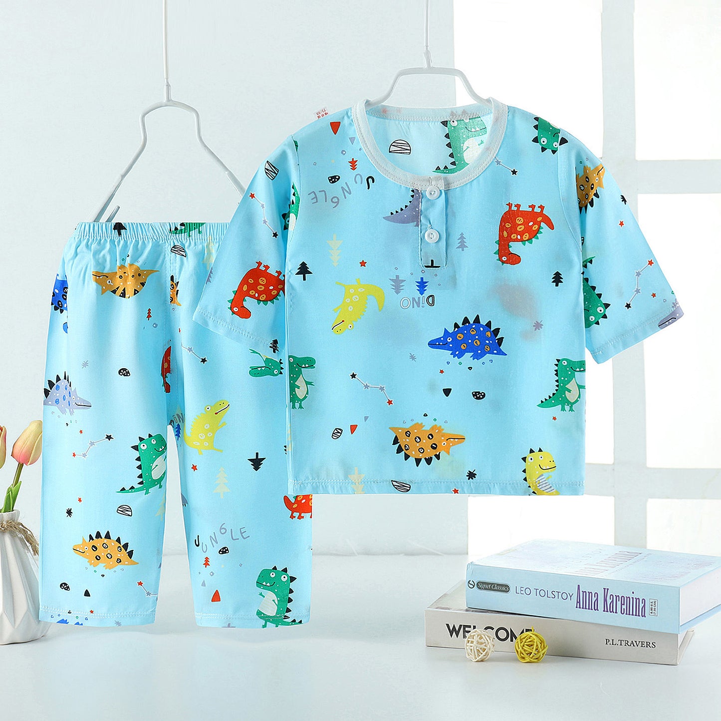 New Summer Children's Pajamas, Cotton Silk
