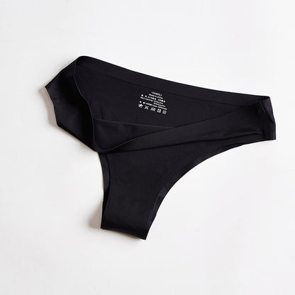 Thong Women's Ice Silk Seamless One-piece Panties