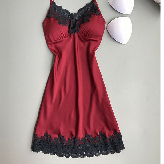Lace Edge Sling Fun Silk Homewear