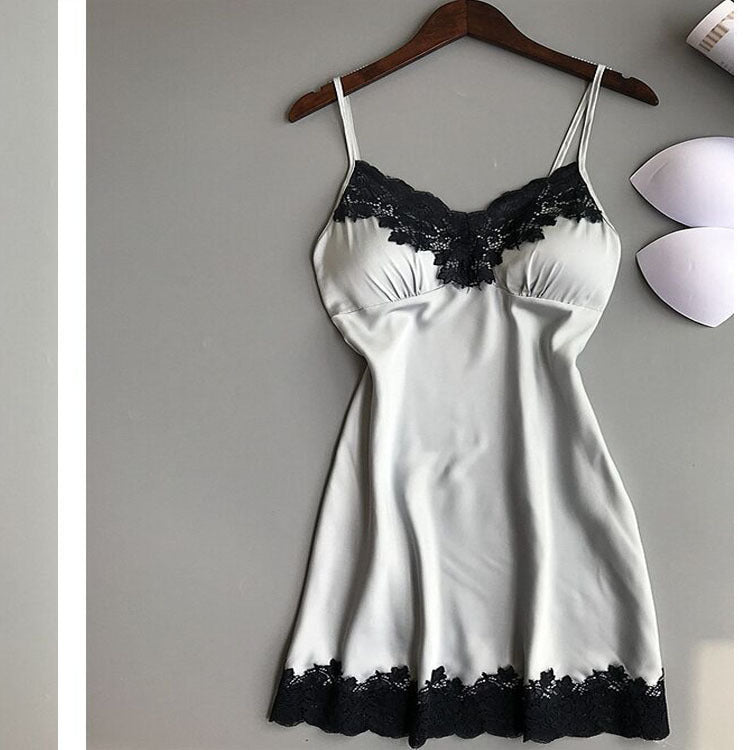 Lace Edge Sling Fun Silk Homewear