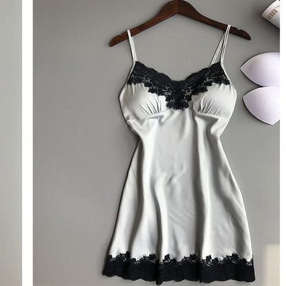 Lace Edge Sling Fun Silk Homewear
