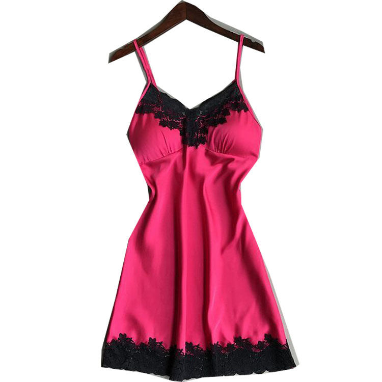 Lace Edge Sling Fun Silk Homewear
