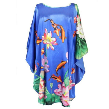 Sexy Female Silk Rayon Robe Bath Gown Nightgown Summer women