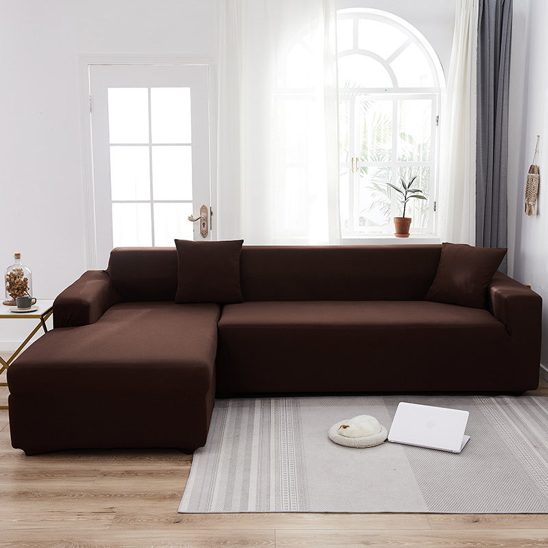 Milk Silk Nordic Simple Elastic Non-Slip Universal All-Inclusive Solid Color Full Cover Sofa Cover