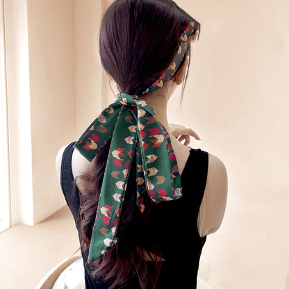 Fashion Printed Women's Silk Scarf Headband