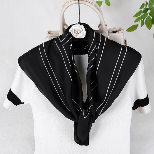New Simple Temperament Imitation Silk Small Square Scarf With Dress Printing Silk Scarf Professional Small Scarf Wholesale