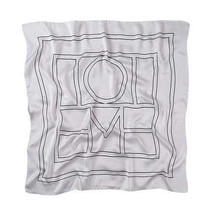 New Simple Temperament Imitation Silk Small Square Scarf With Dress Printing Silk Scarf Professional Small Scarf Wholesale