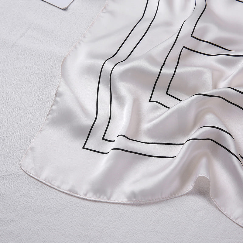 New Simple Temperament Imitation Silk Small Square Scarf With Dress Printing Silk Scarf Professional Small Scarf Wholesale