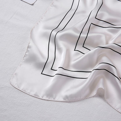 New Simple Temperament Imitation Silk Small Square Scarf With Dress Printing Silk Scarf Professional Small Scarf Wholesale