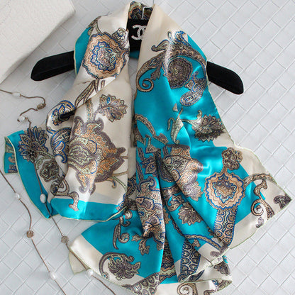 New Style Silk Scarf And Rich Cashew Nut Vine