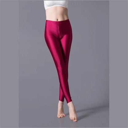 Milk Silk Shiny Pants Outer Wear Leggings Yoga