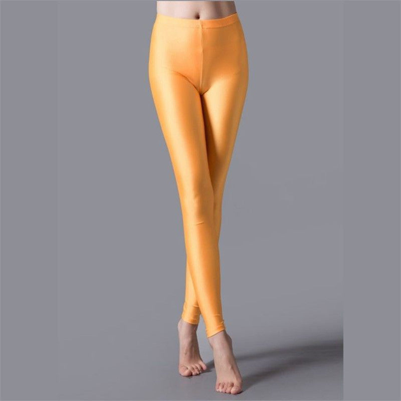 Milk Silk Shiny Pants Outer Wear Leggings Yoga