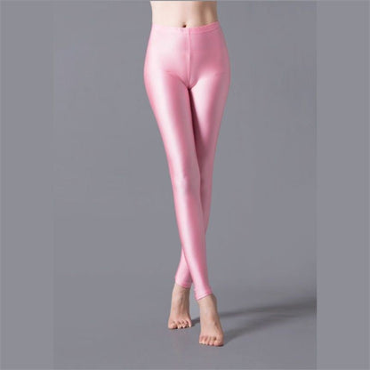 Milk Silk Shiny Pants Outer Wear Leggings Yoga