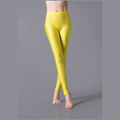 Milk Silk Shiny Pants Outer Wear Leggings Yoga