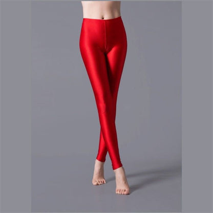 Milk Silk Shiny Pants Outer Wear Leggings Yoga