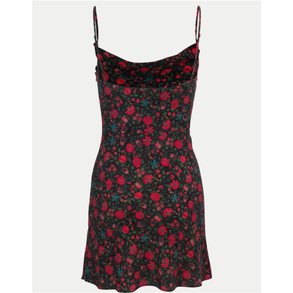 Silk Floral Swing Neck Sling Dress