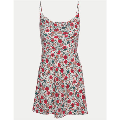 Silk Floral Swing Neck Sling Dress