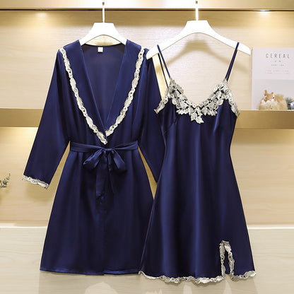 New Sexy Pajamas Nightgown Ladies Summer Ice Silk Suspender Skirt