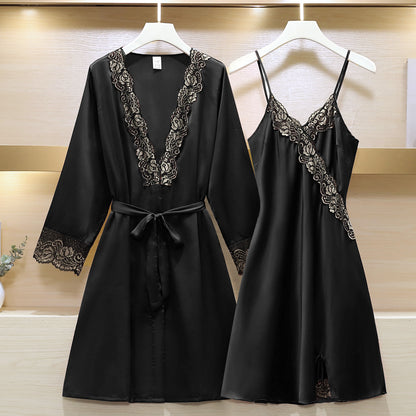 New Sexy Pajamas Nightgown Ladies Summer Ice Silk Suspender Skirt