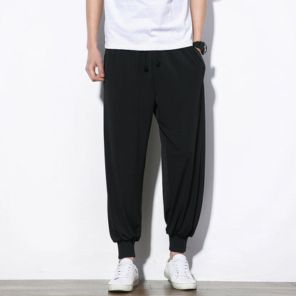 Summer Thin Ice Silk Pants Men's Bloomers