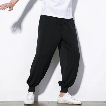 Summer Thin Ice Silk Pants Men's Bloomers