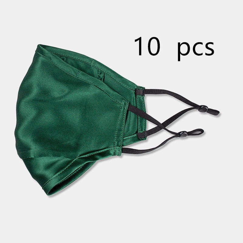 Three-layer artificial silk mask with filter PM2.5