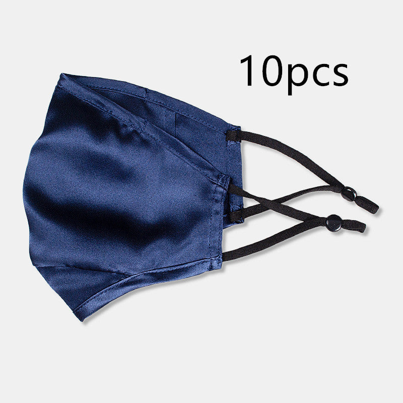 Three-layer artificial silk mask with filter PM2.5