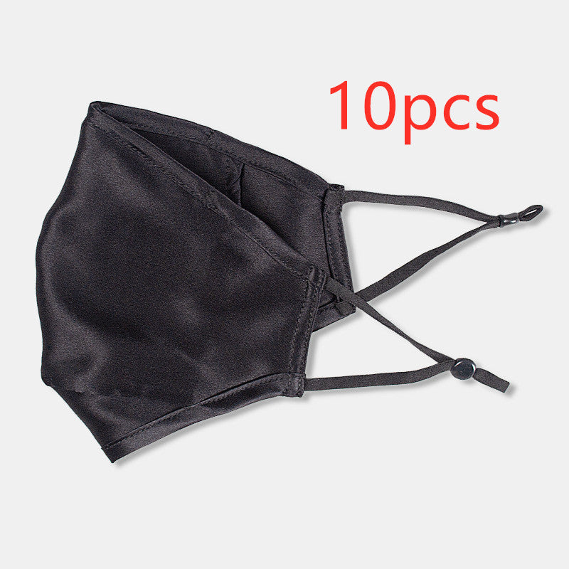 Three-layer artificial silk mask with filter PM2.5