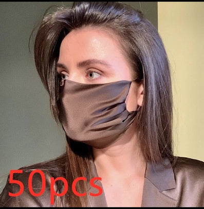 Three-layer artificial silk mask with filter PM2.5