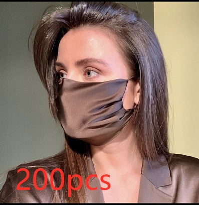 Three-layer artificial silk mask with filter PM2.5