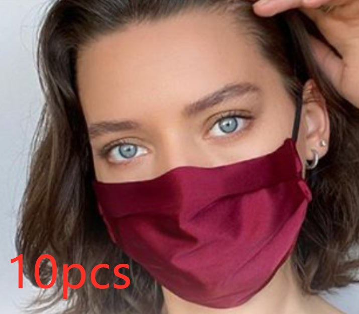 Three-layer artificial silk mask with filter PM2.5