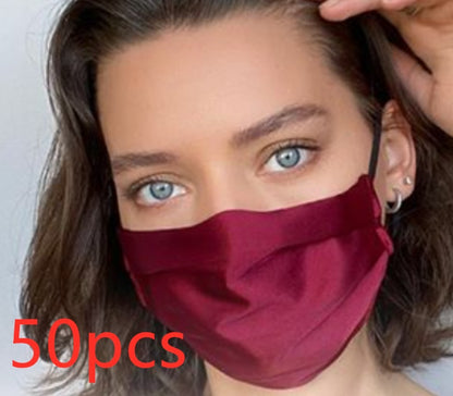 Three-layer artificial silk mask with filter PM2.5