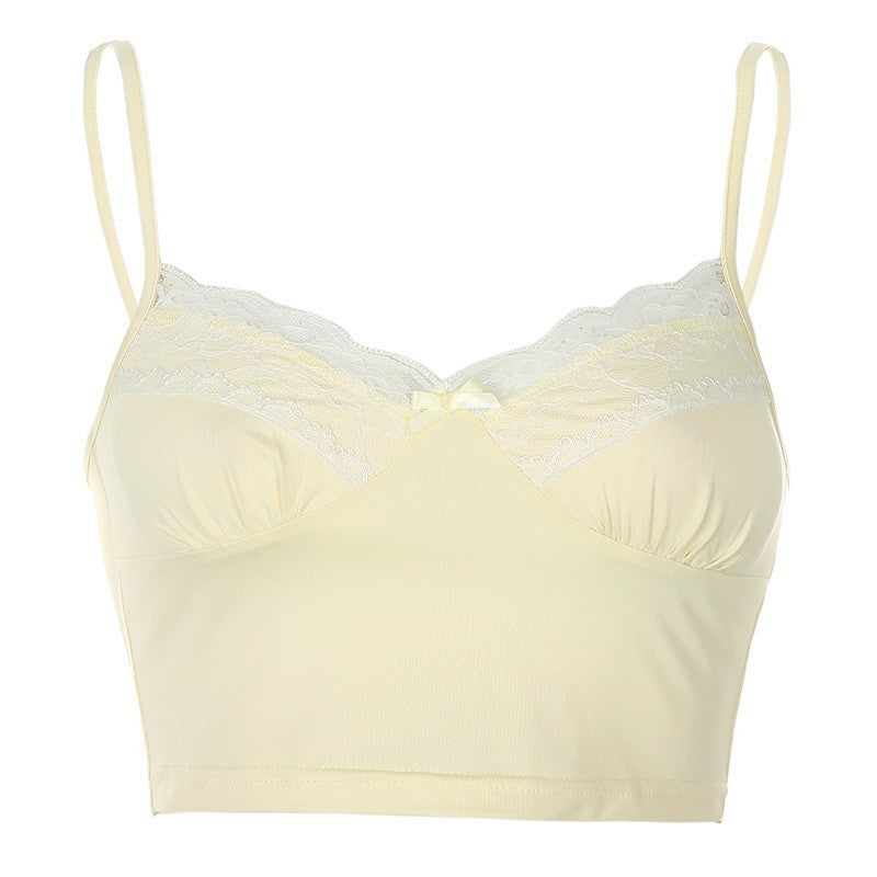 New Lace Milk Silk Sling Vest