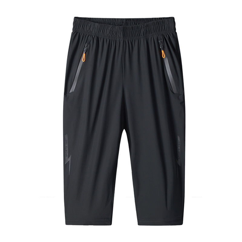 Outdoor Cropped Pants Men's Ice Silk Shorts