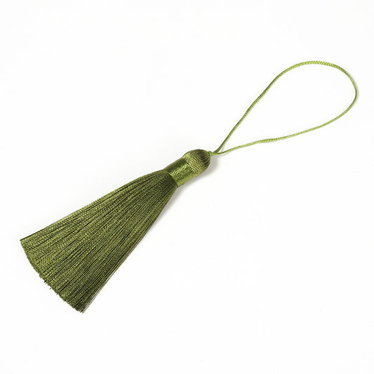 Hanging Ear Classical Fan Pendant Silk Ice Silk Tassel Ornaments