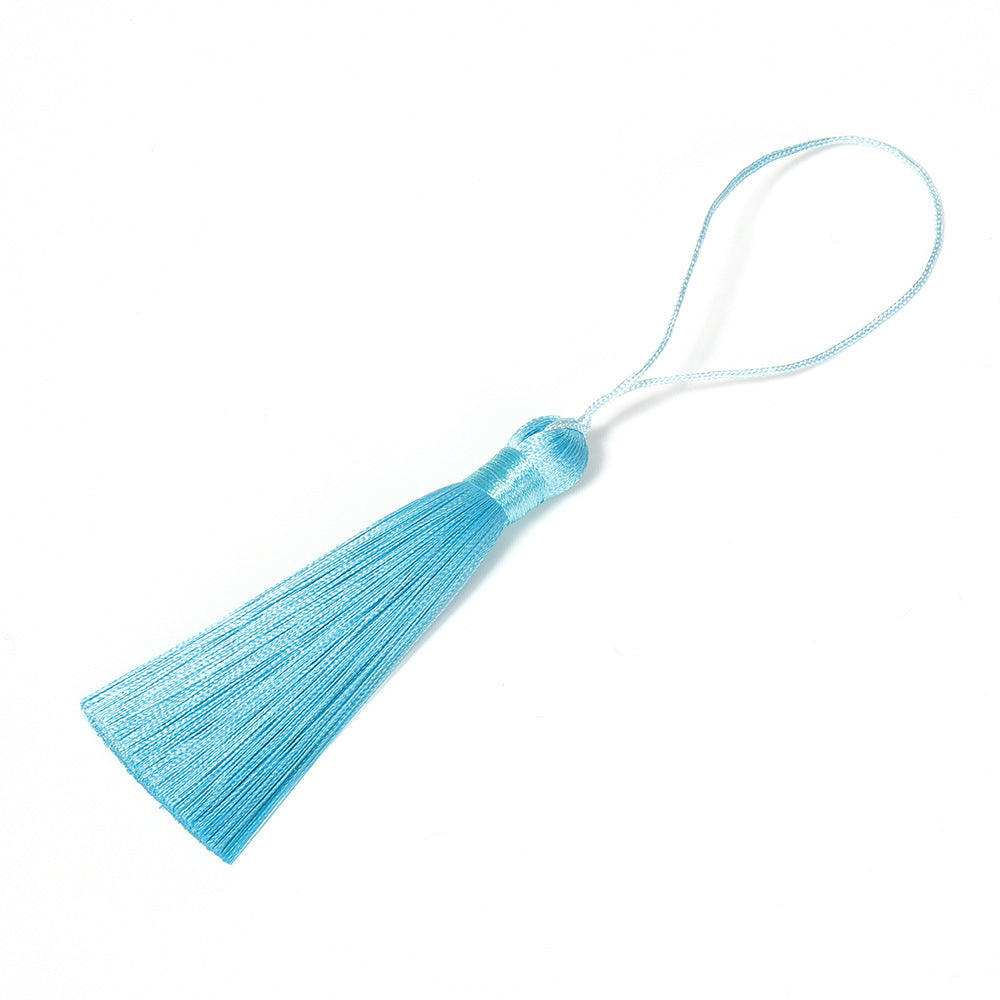 Hanging Ear Classical Fan Pendant Silk Ice Silk Tassel Ornaments