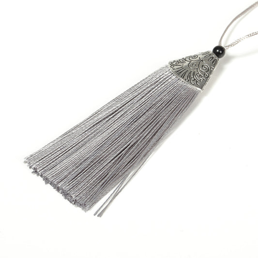 Color Silk Tassel Making Accessories Tassel Fish Mouth Tassel Vertical Anti-Wrinkle Silk Tassel Alloy Fish Mouth Hat