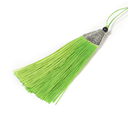 Color Silk Tassel Making Accessories Tassel Fish Mouth Tassel Vertical Anti-Wrinkle Silk Tassel Alloy Fish Mouth Hat