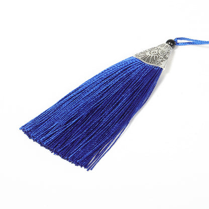 Color Silk Tassel Making Accessories Tassel Fish Mouth Tassel Vertical Anti-Wrinkle Silk Tassel Alloy Fish Mouth Hat