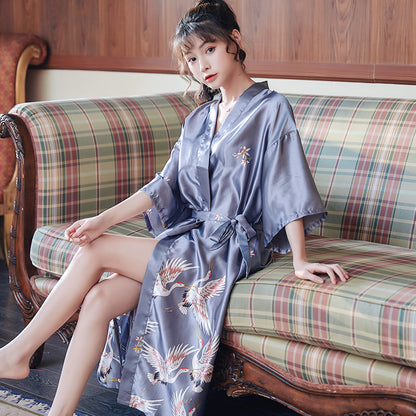 Two-piece Silk Pajamas Ice Silk Pajamas