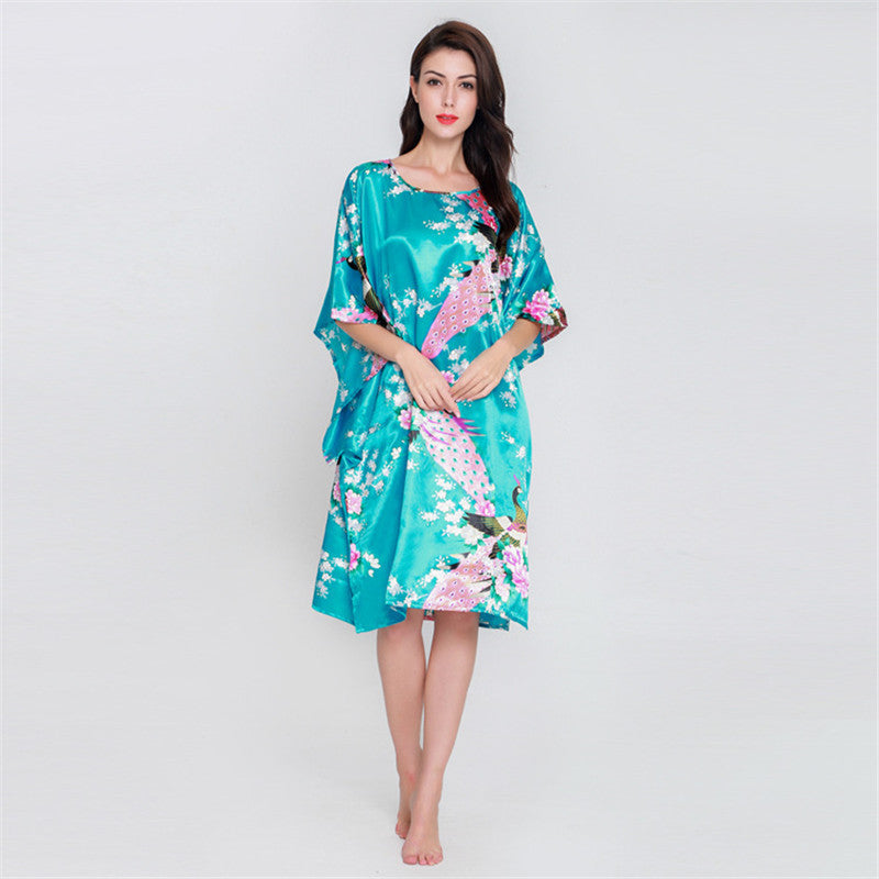 Thin Silk Pajamas Peacock Home Service