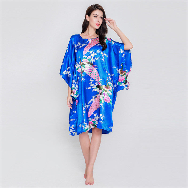 Thin Silk Pajamas Peacock Home Service