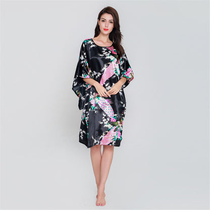 Thin Silk Pajamas Peacock Home Service