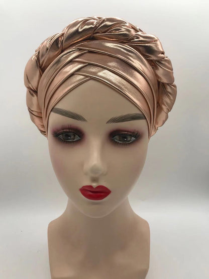 Three-Layer Brim Milk Silk Bronzing Braid Head
