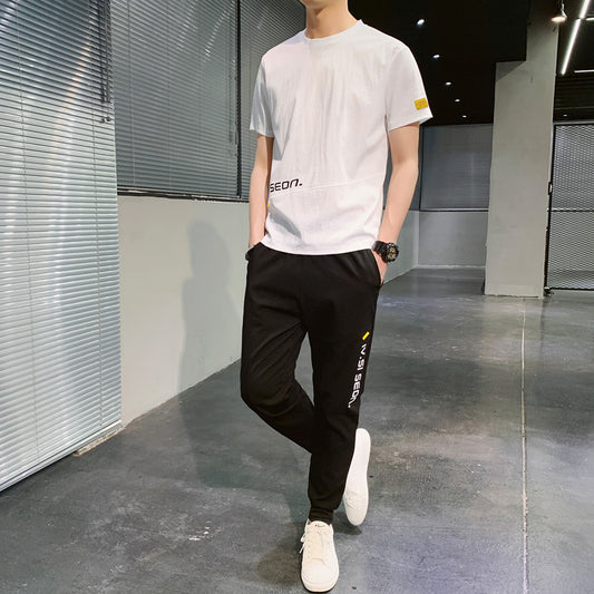Ice Silk Men's Short-sleeved T-shirt Handsome Sportswear
