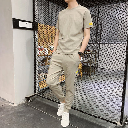 Ice Silk Men's Short-sleeved T-shirt Handsome Sportswear