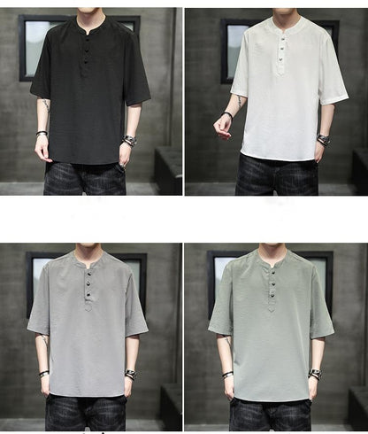 Ice Silk T-shirt Men's Short Sleeve