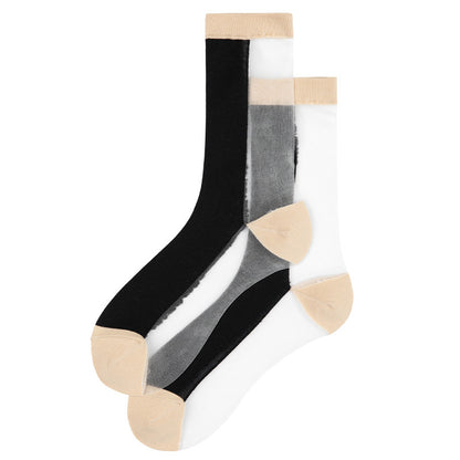 Crystal Silk Stockings Breathable Tube Socks