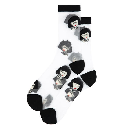 Crystal Silk Stockings Breathable Tube Socks